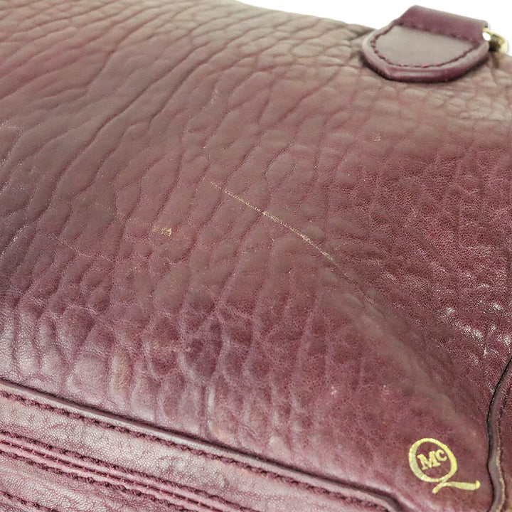 Alexander McQueen Plum Purple Grained Leather Satchel