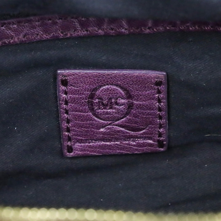 Alexander McQueen Plum Purple Grained Leather Satchel