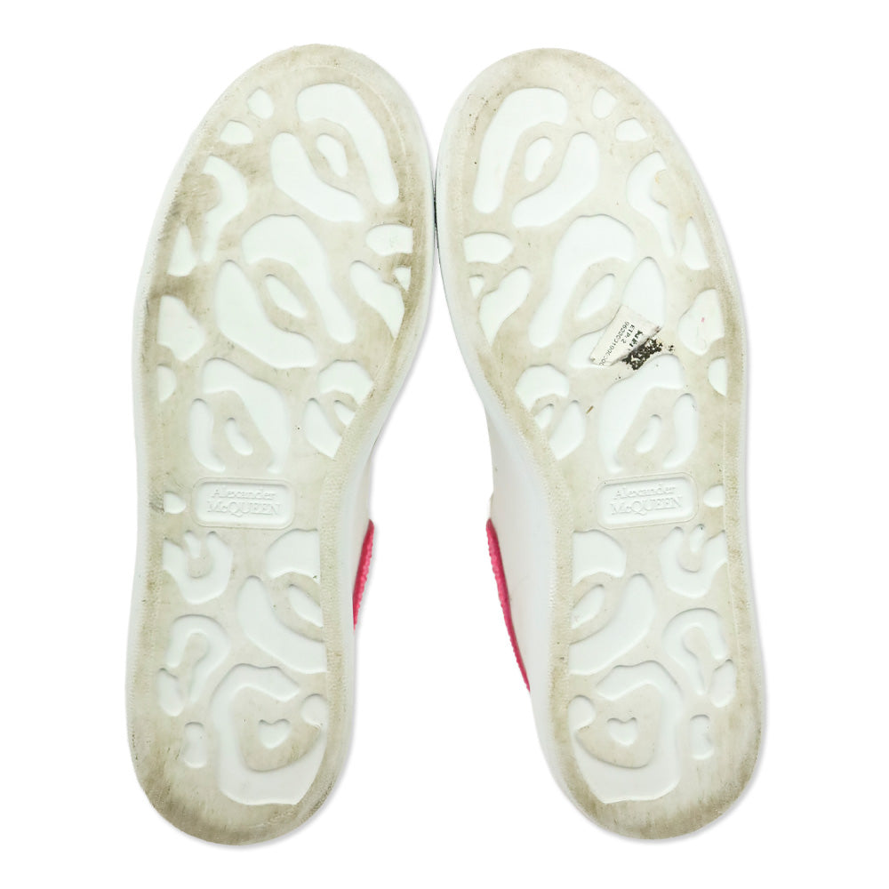Alexander McQueen White Halo Pink Crystal Oversized Sneaker