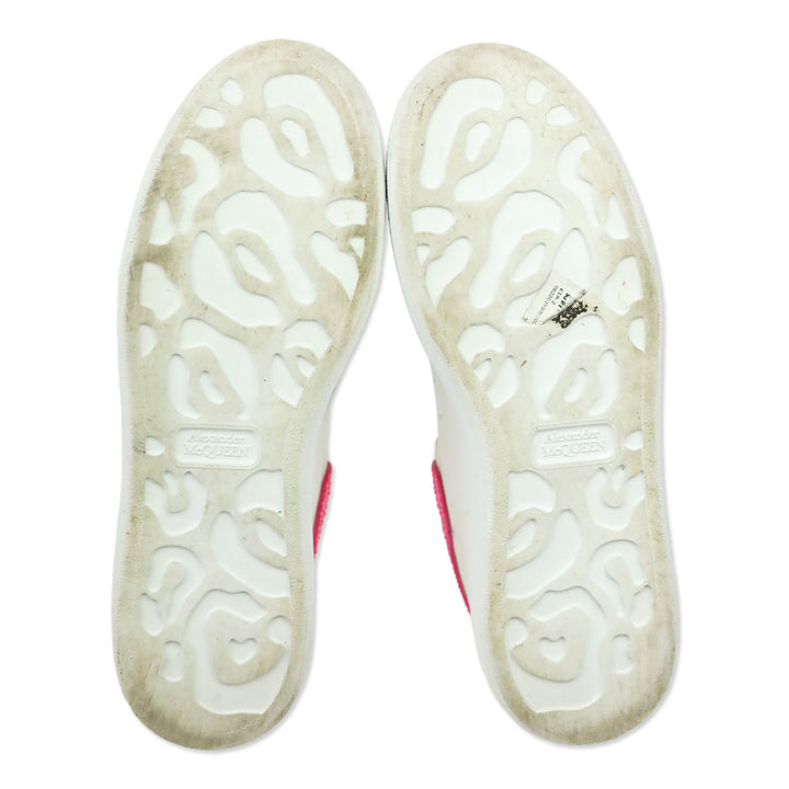 Alexander McQueen White Halo Pink Crystal Oversized Sneaker
