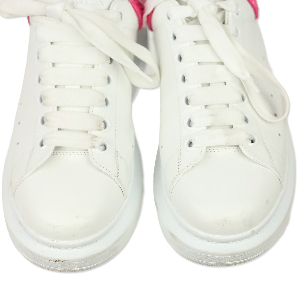 Alexander McQueen White Halo Pink Crystal Oversized Sneaker