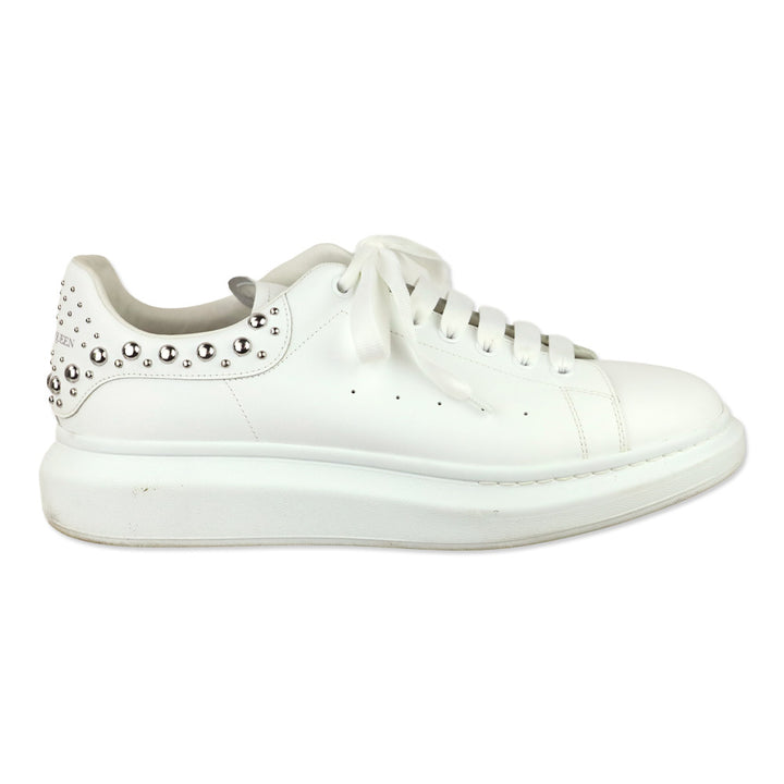 Alexander McQueen White Silver Studded Oversized Sneaker