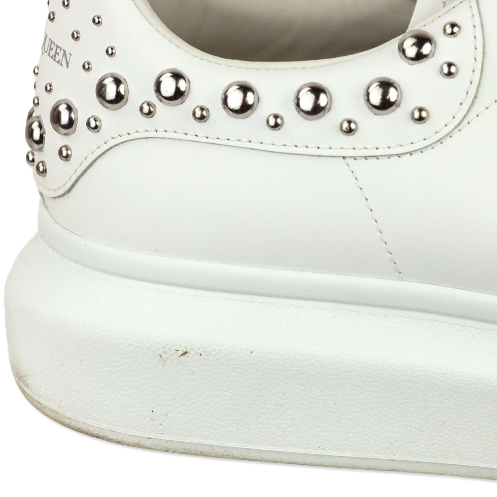 Alexander McQueen White Silver Studded Oversized Sneaker