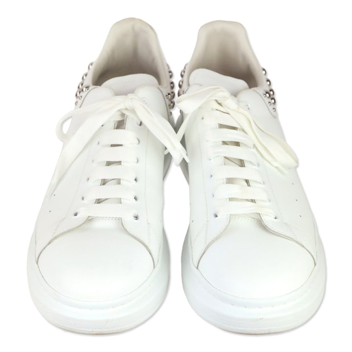 Alexander McQueen White Silver Studded Oversized Sneaker