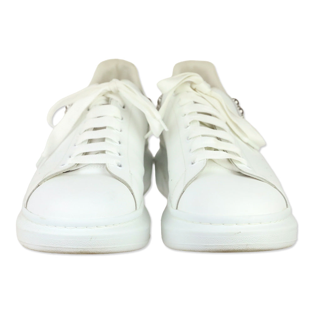 Alexander McQueen White Silver Studded Oversized Sneaker