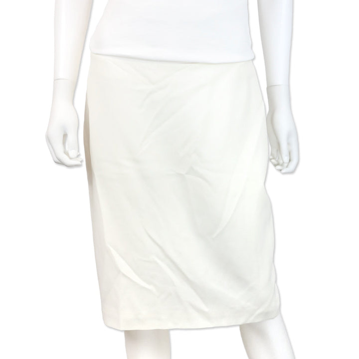 Alexander Mcqueen Ivory Crepe Pencil Skirt