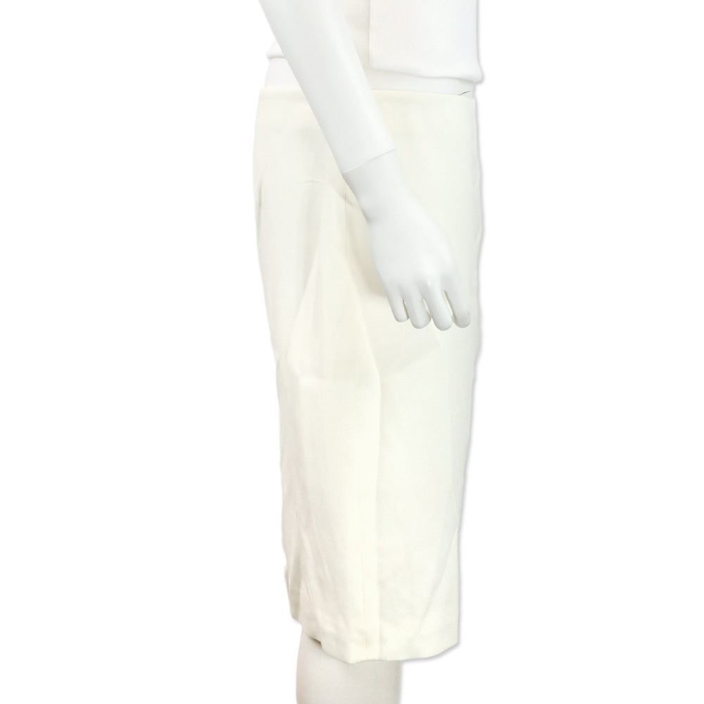 Alexander Mcqueen Ivory Crepe Pencil Skirt