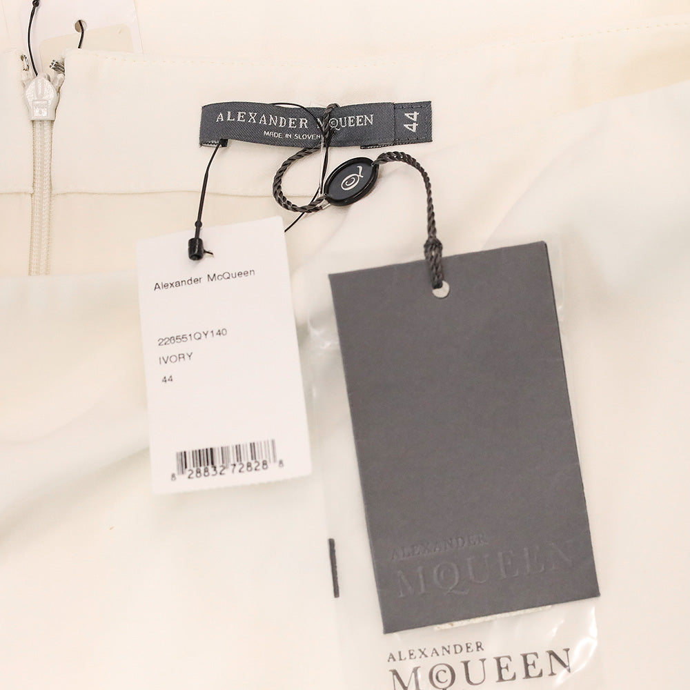 Alexander Mcqueen Ivory Crepe Pencil Skirt
