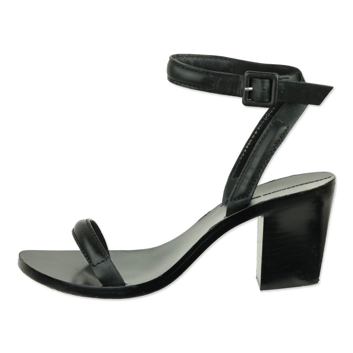 Alexander Wang Black Leather Slingback Ankle-Strap Sandal