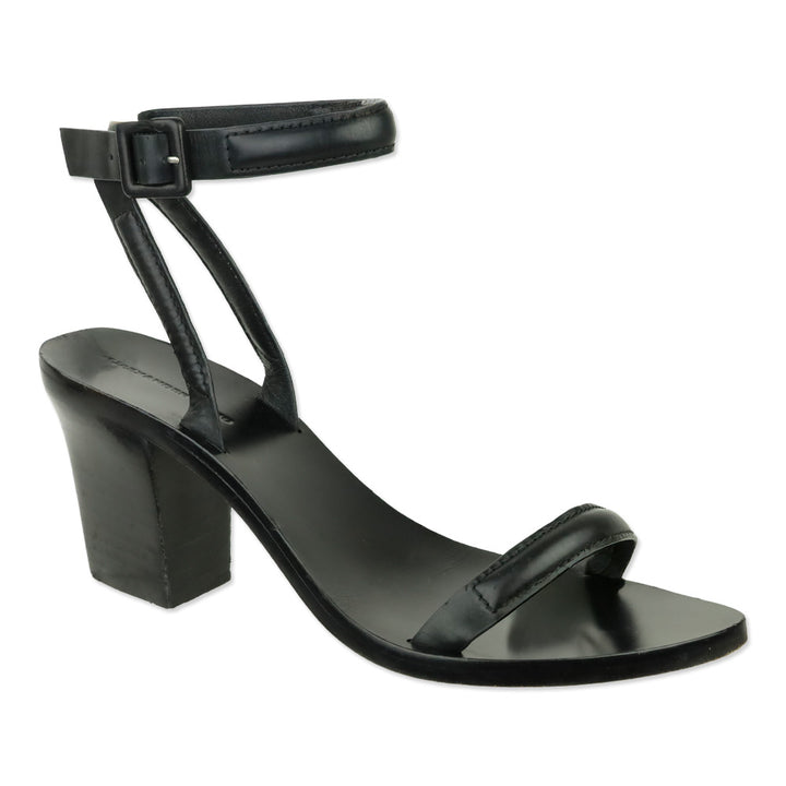 Alexander Wang Black Leather Slingback Ankle-Strap Sandal