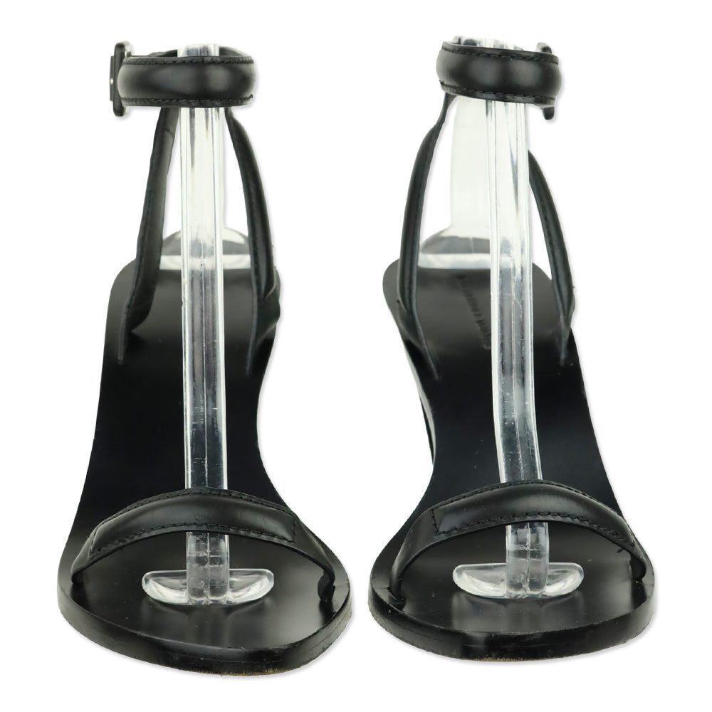 Alexander Wang Black Leather Slingback Ankle-Strap Sandal