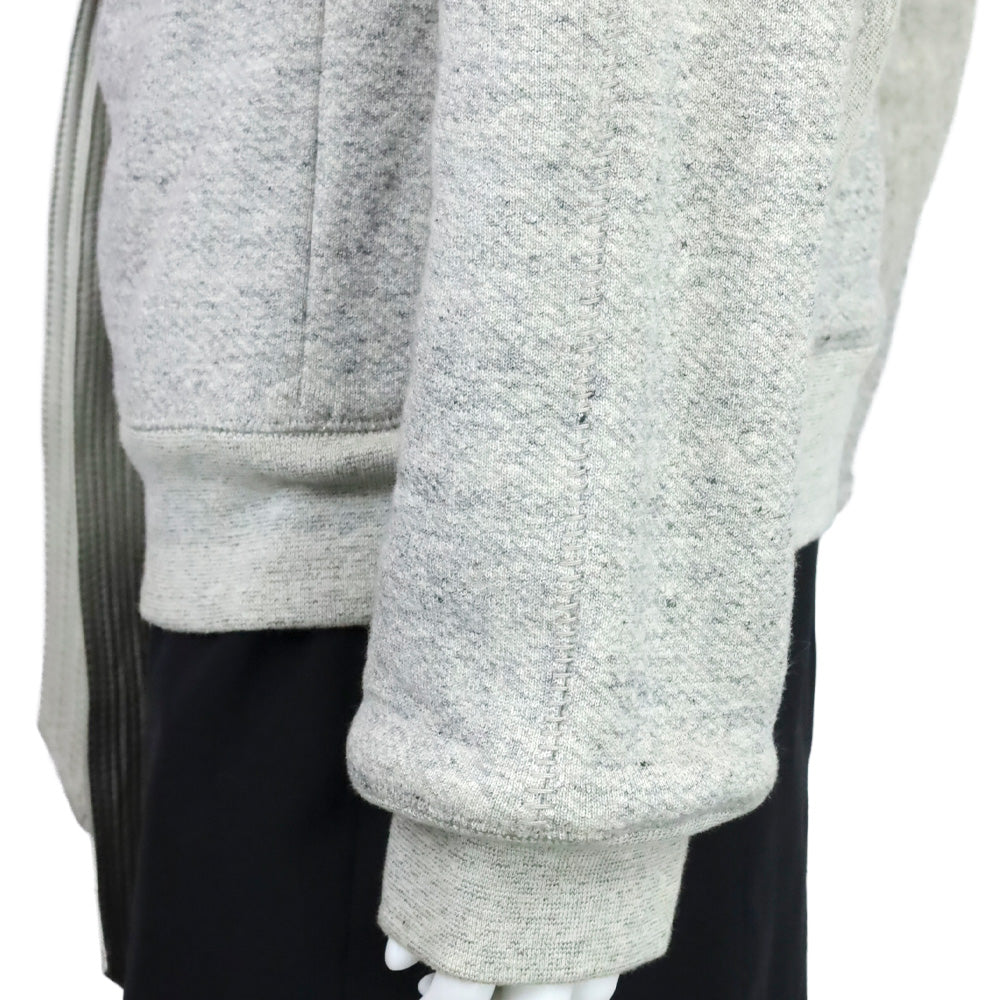 Alexander Wang Heather Grey Belt Wrap Top with Brown Leather Shoulders