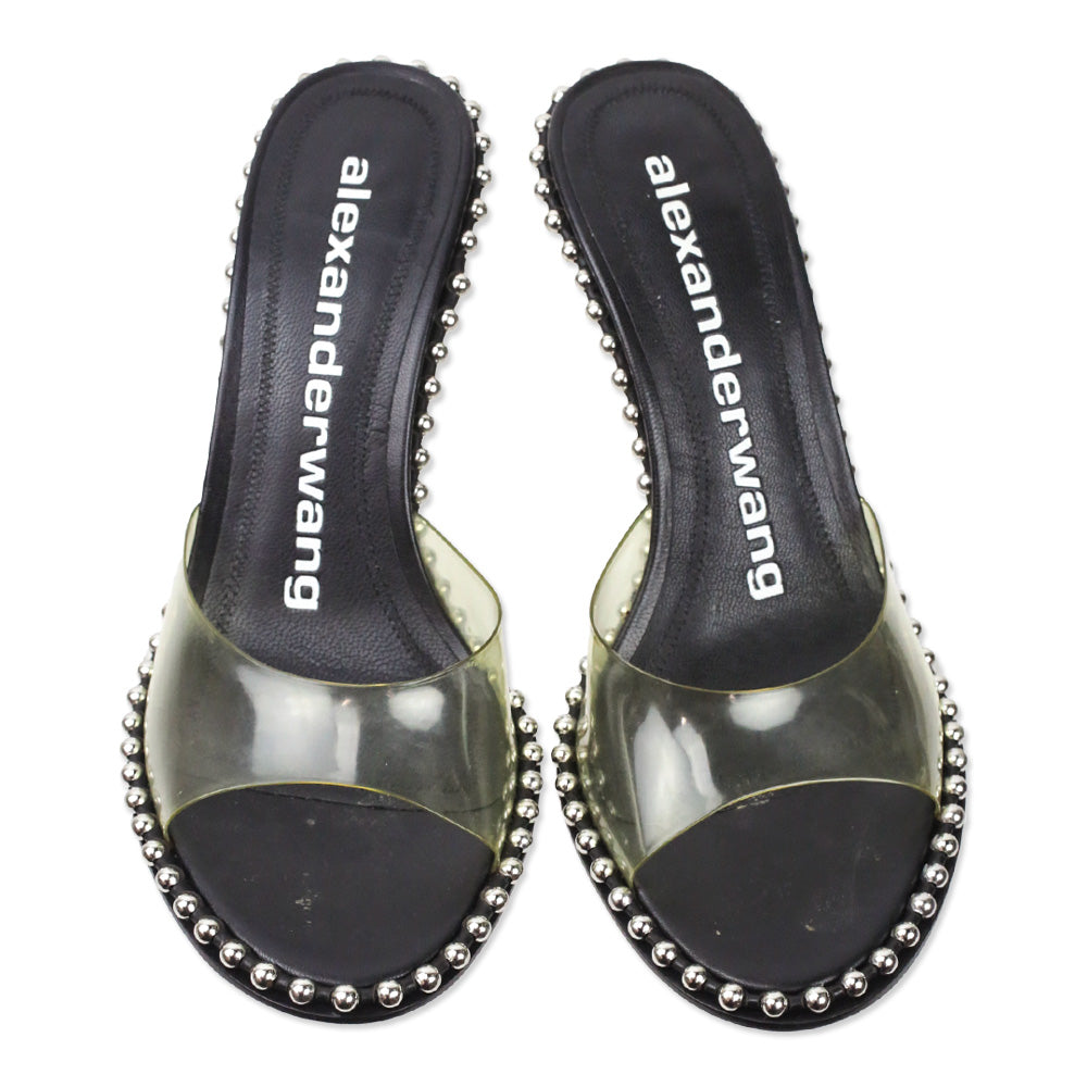 Alexander Wang Nova 95 PVC Studded Sandal Mules