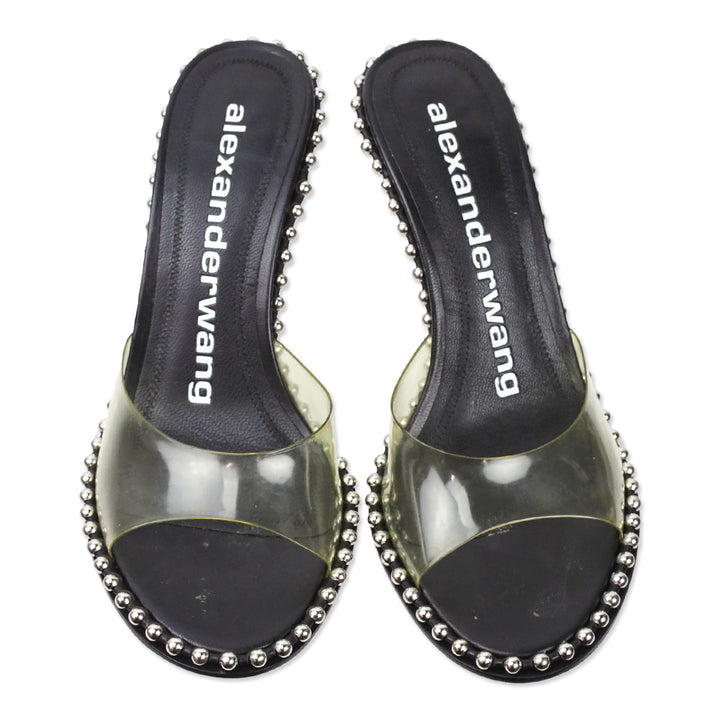 Alexander Wang Nova 95 PVC Studded Sandal Mules