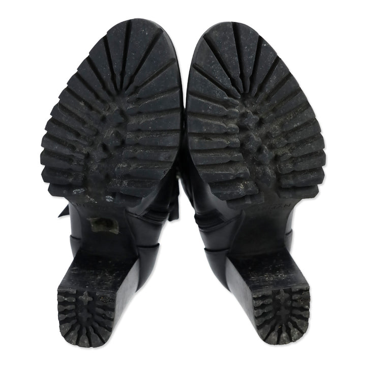 Alexandre Birman Evelyn Black Leather Lace Up Boots