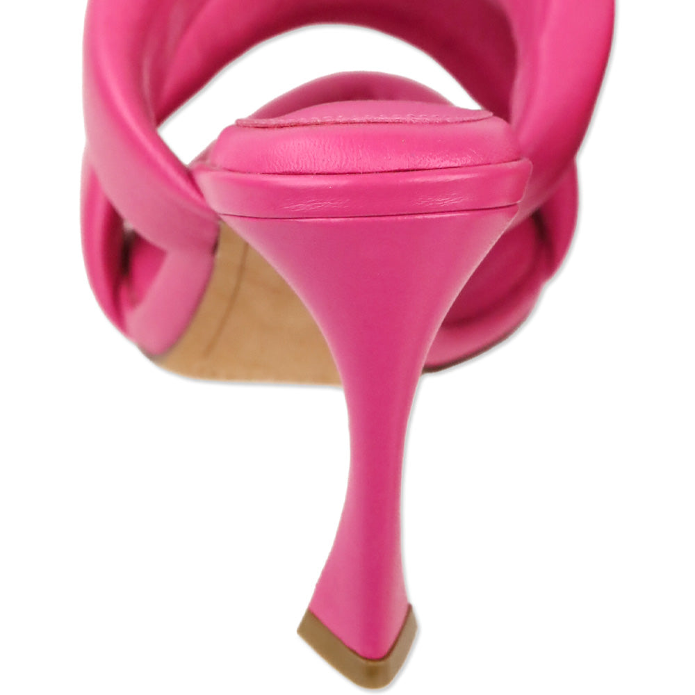 Alexandre Birman Hot Pink Lilla Leather Slide Sandals
