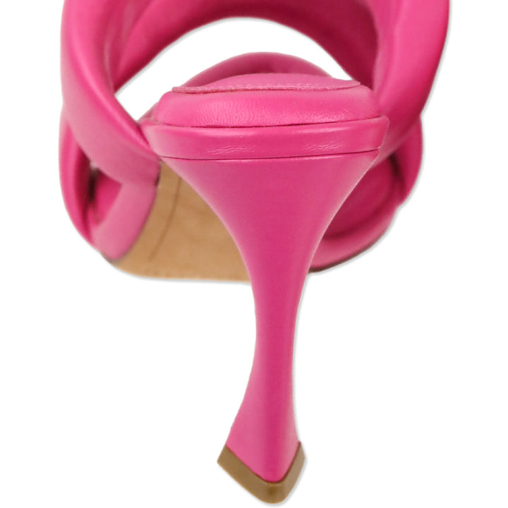 Alexandre Birman Hot Pink Lilla Leather Slide Sandals