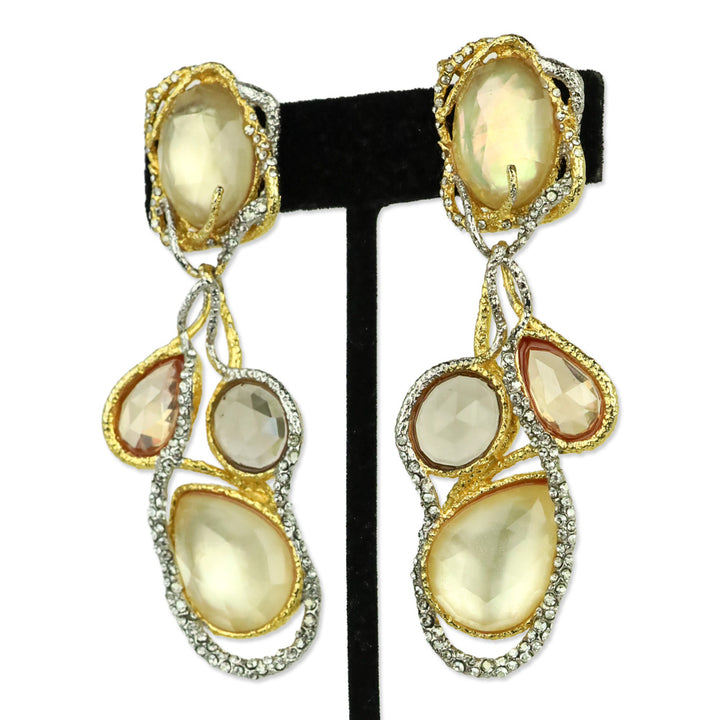Alexis Bittar Briolette Yellow Orchid Clip-On Earrings