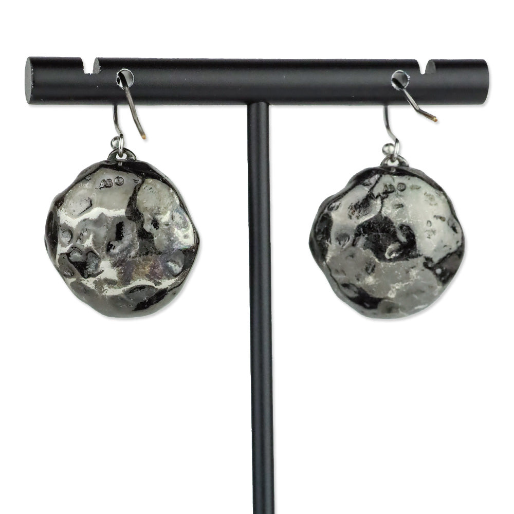 Alexis Bittar Gunmetal Crystal Cave Drop Earrings