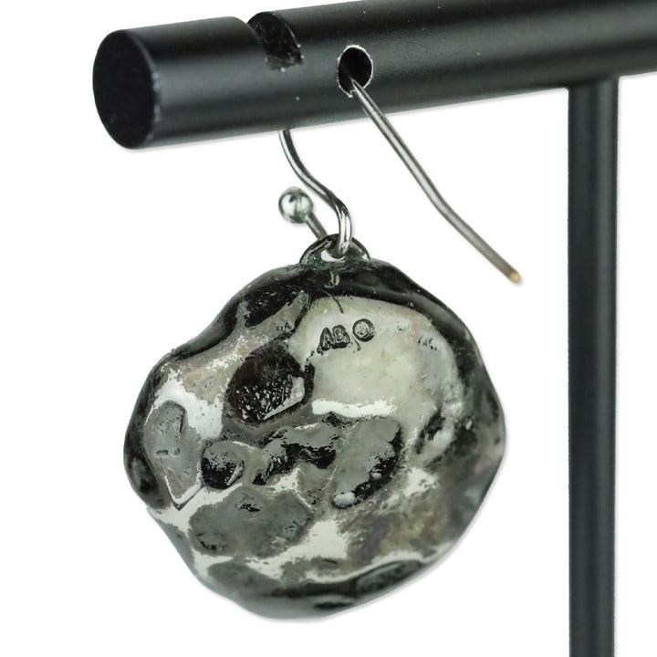 Alexis Bittar Gunmetal Crystal Cave Drop Earrings