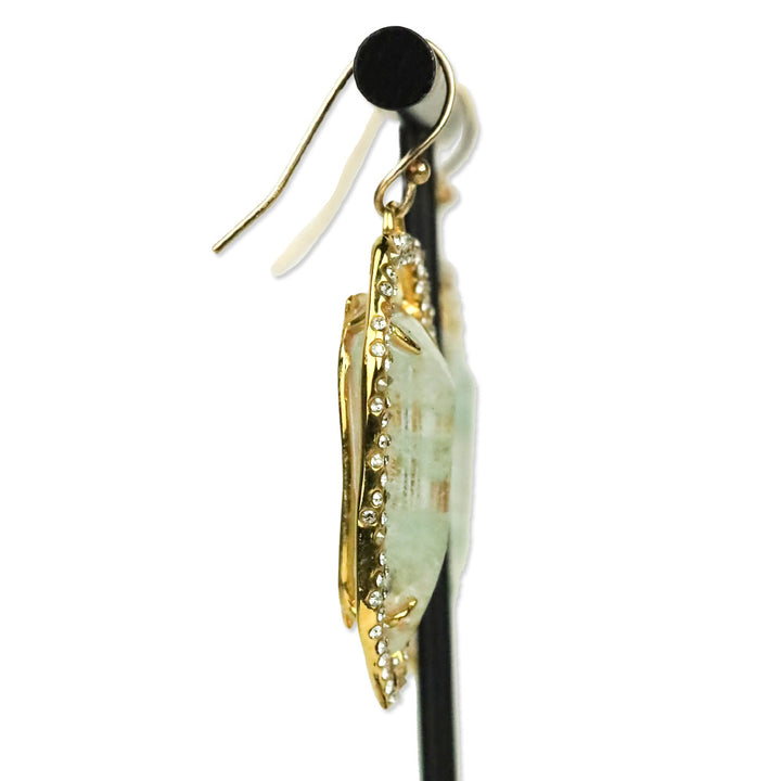 Alexis Bittar Miss Havisham Encrusted Shield Drop Earrings