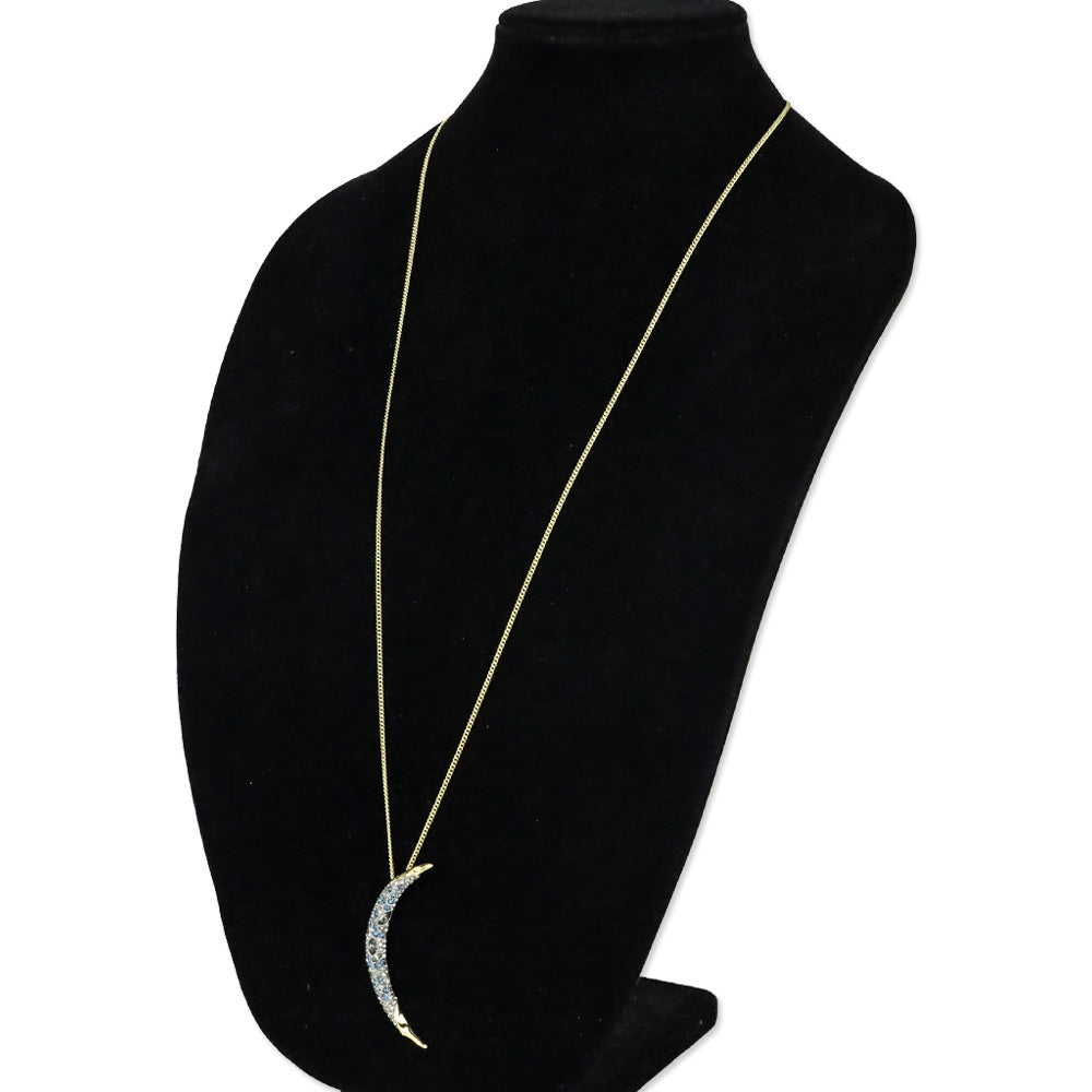 Alexis Bittar Solanales Crystal & 14k Gold-Plated Crescent Pendant Necklace