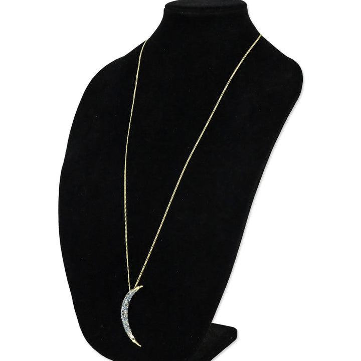 Alexis Bittar Solanales Crystal & 14k Gold-Plated Crescent Pendant Necklace