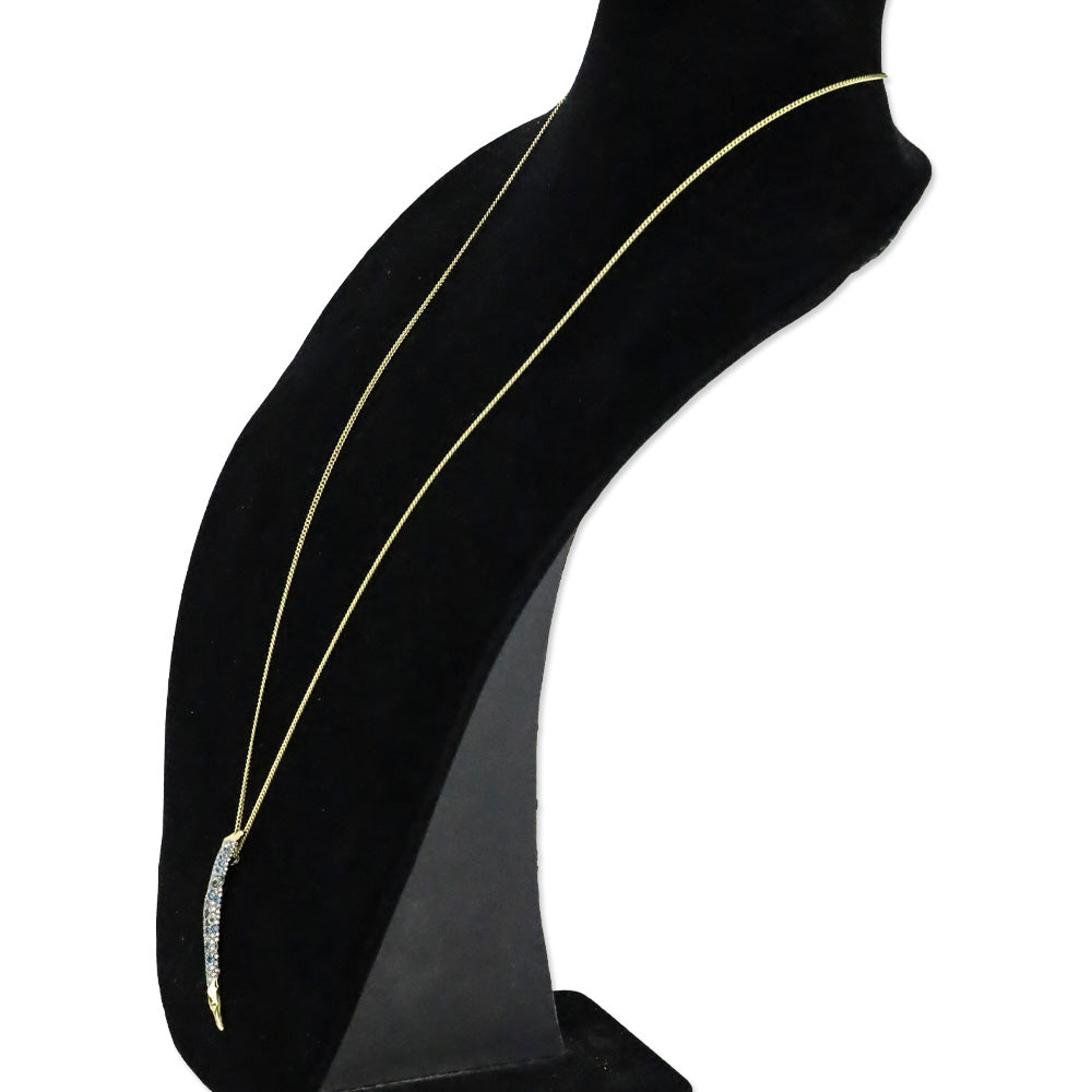 Alexis Bittar Solanales Crystal & 14k Gold-Plated Crescent Pendant Necklace