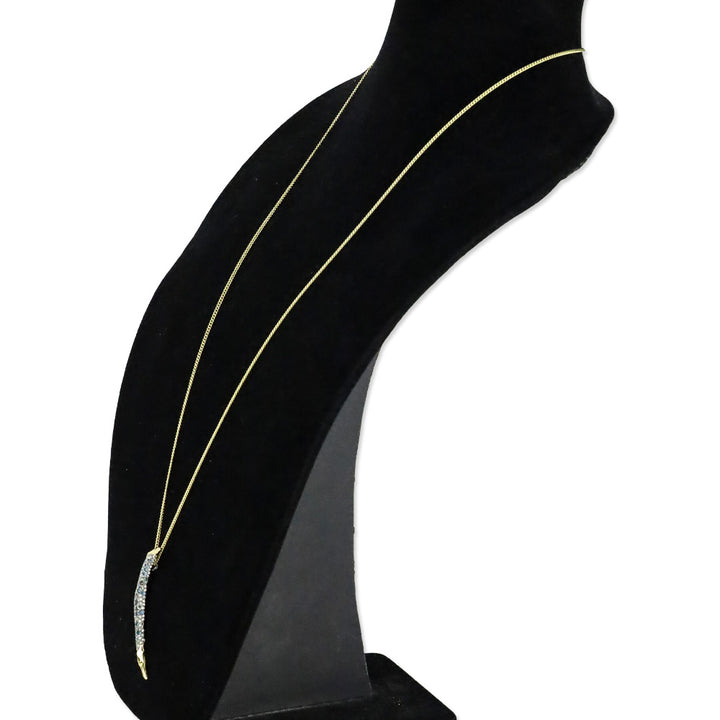 Alexis Bittar Solanales Crystal & 14k Gold-Plated Crescent Pendant Necklace