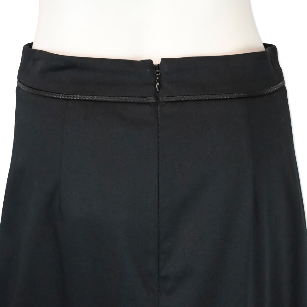 Alexis Black Faux Leather Pleated Maxi Dionne Skirt