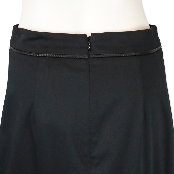 Alexis Black Faux Leather Pleated Maxi Dionne Skirt