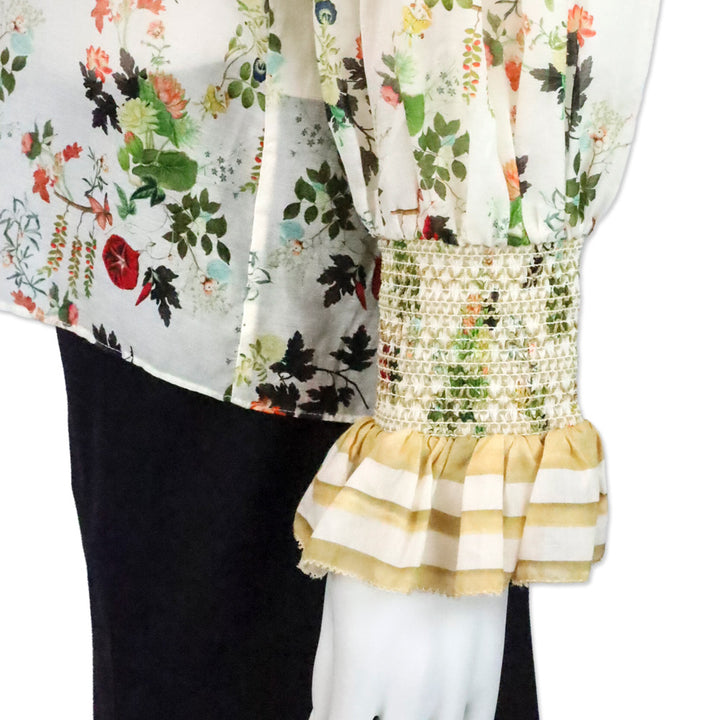 Alice + Olivia Blush Kiss Vanilla Ilan Button Front Blouse