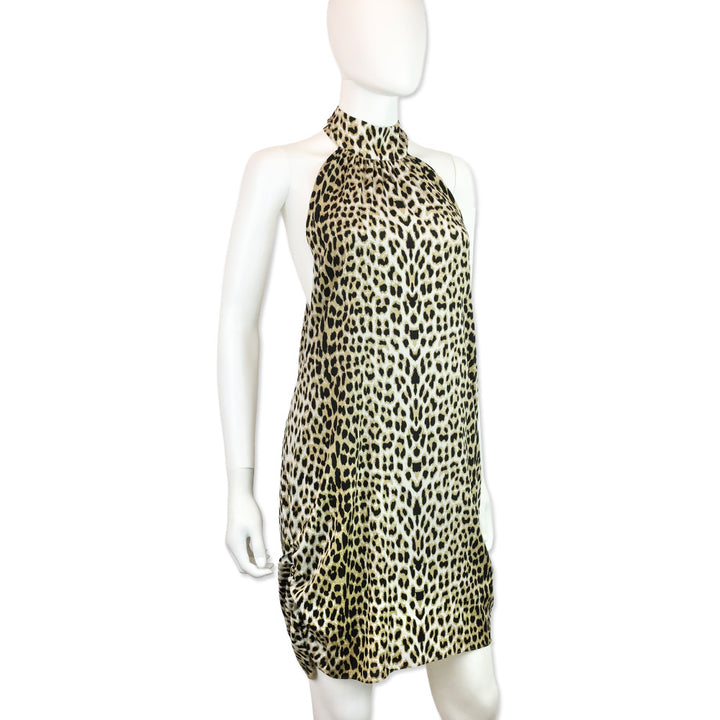 Alice + Olivia Leopard Print Halter Dress