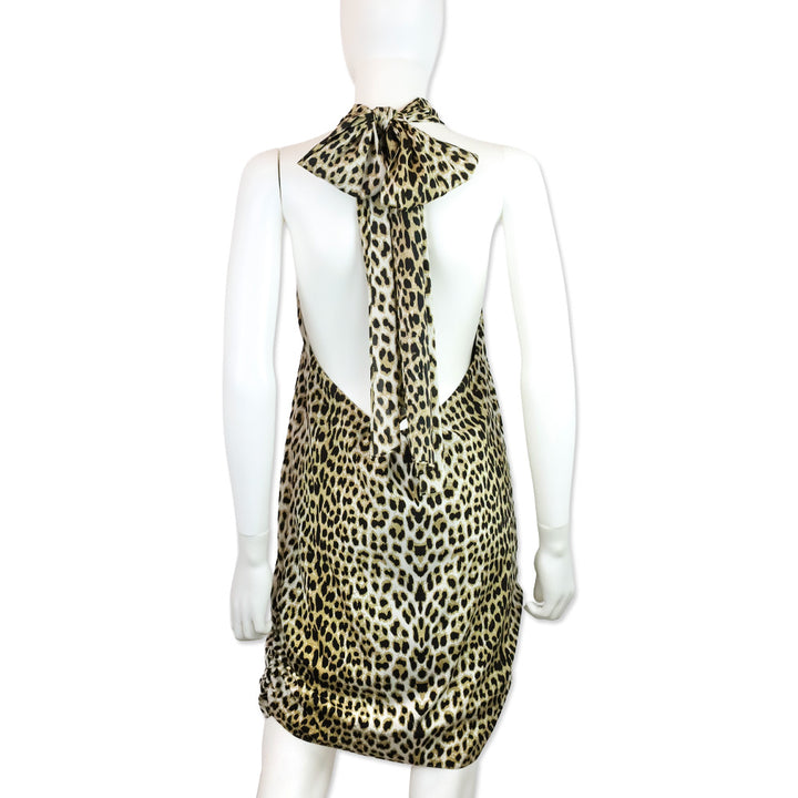 Alice + Olivia Leopard Print Halter Dress