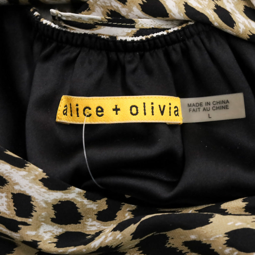 Alice + Olivia Leopard Print Halter Dress