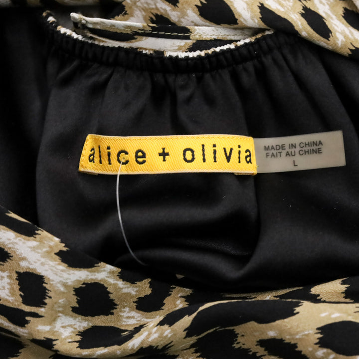 Alice + Olivia Leopard Print Halter Dress