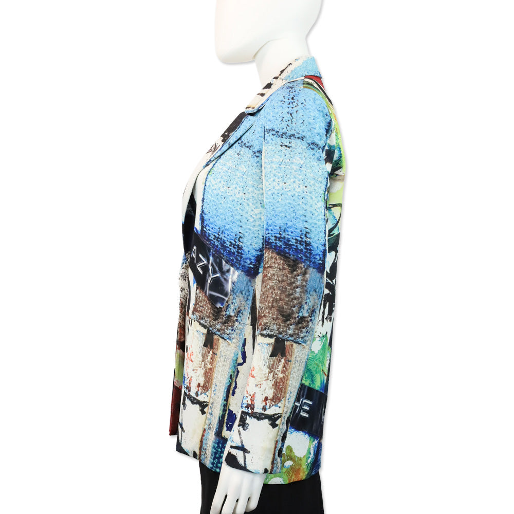 Alice + Olivia x Basquiat Confidential Print Denny Blazer