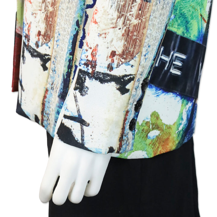 Alice + Olivia x Basquiat Confidential Print Denny Blazer