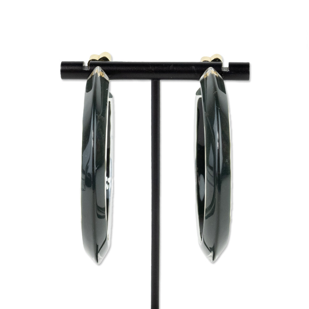 Alison Lou Medium Lucite Jelly Hoop Earrings