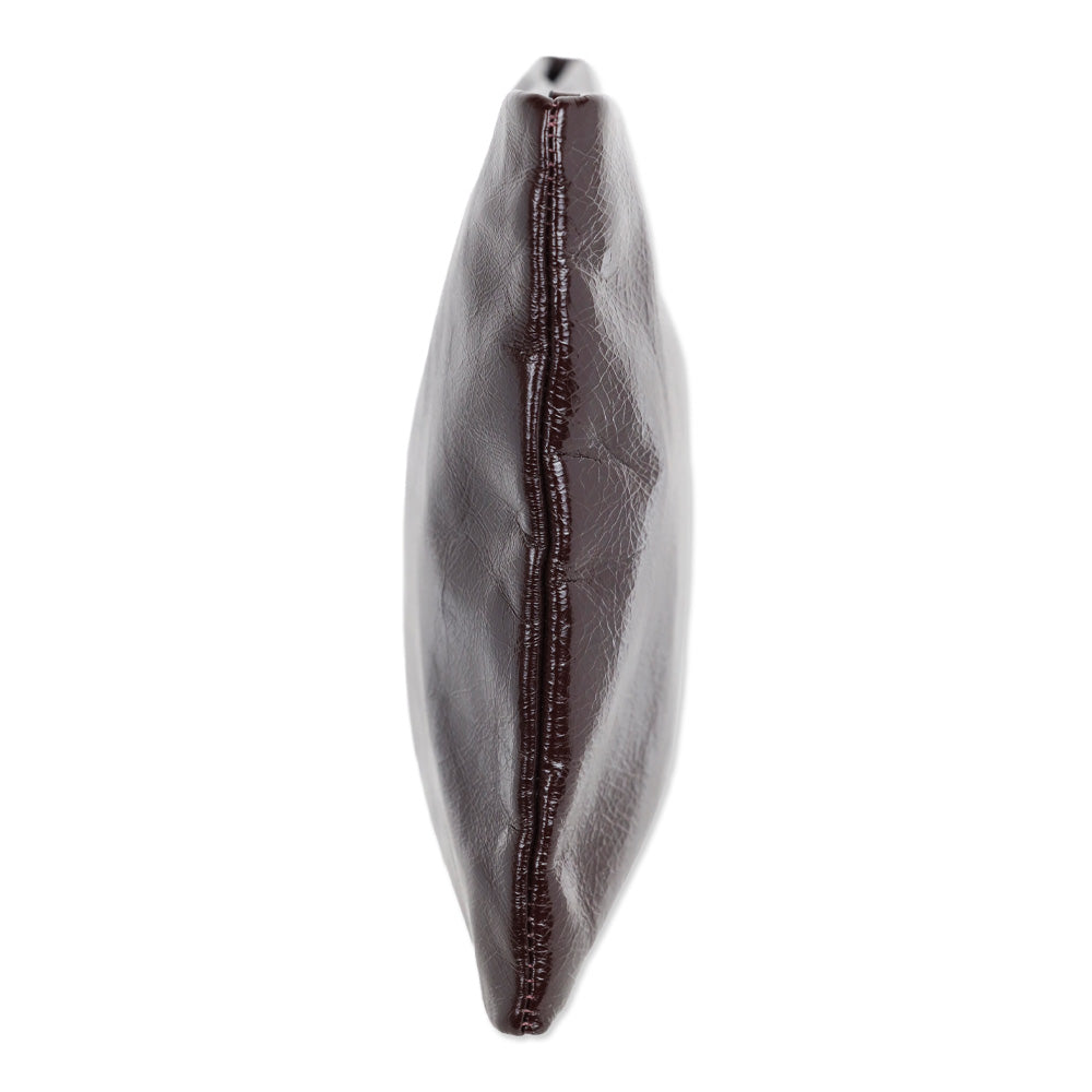AllSaints Bettina Burnt Red Leather Clutch Bag