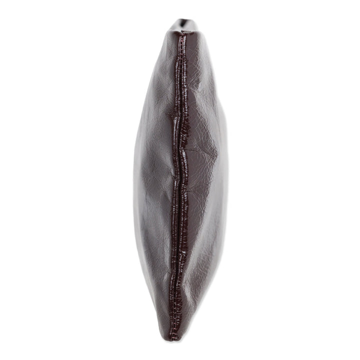 AllSaints Bettina Burnt Red Leather Clutch Bag