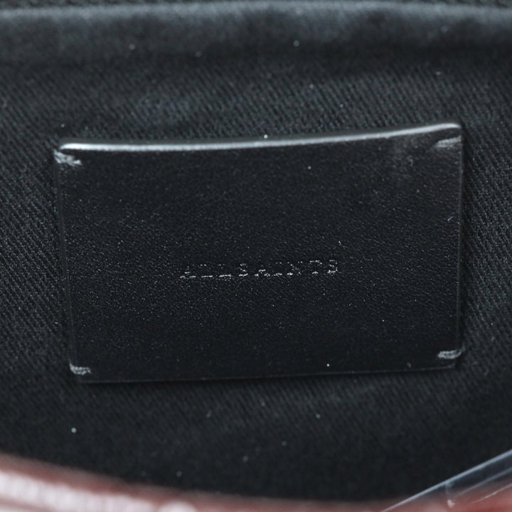 AllSaints Bettina Burnt Red Leather Clutch Bag