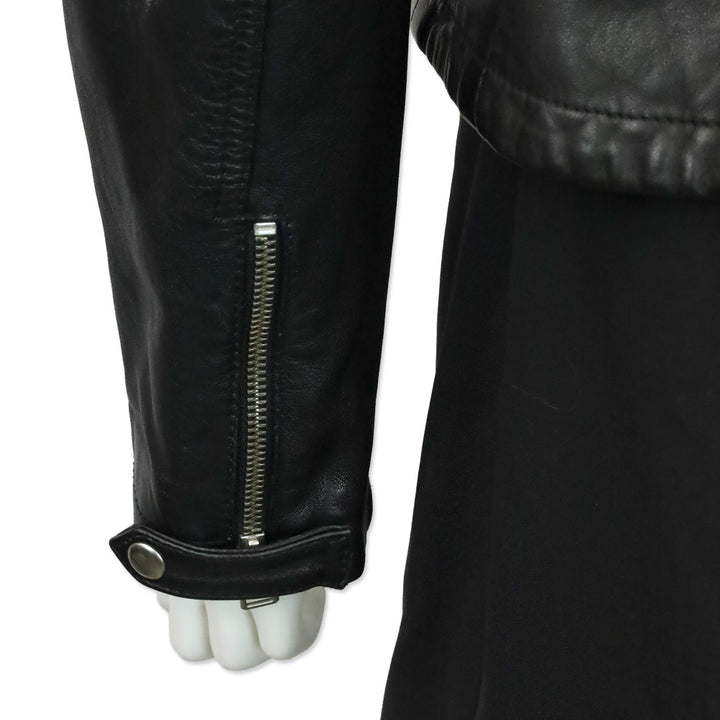 AllSaints Black Leather Catch Biker Jacket