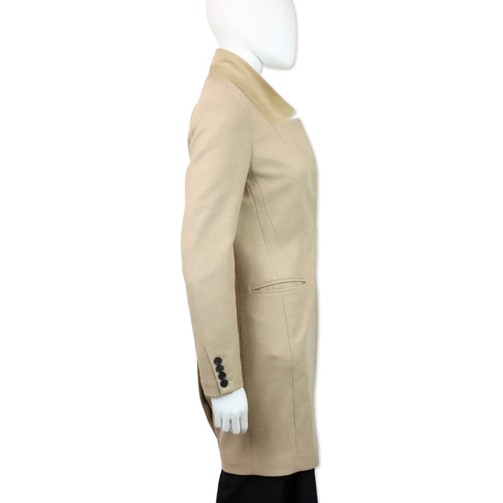 AllSaints Camel Wool Blend Lyla Italian Cloth Coat