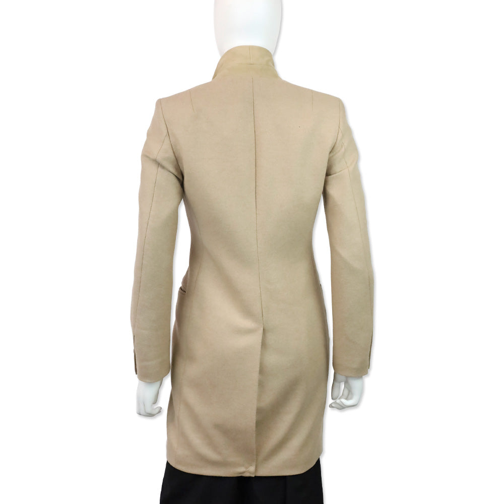 AllSaints Camel Wool Blend Lyla Italian Cloth Coat