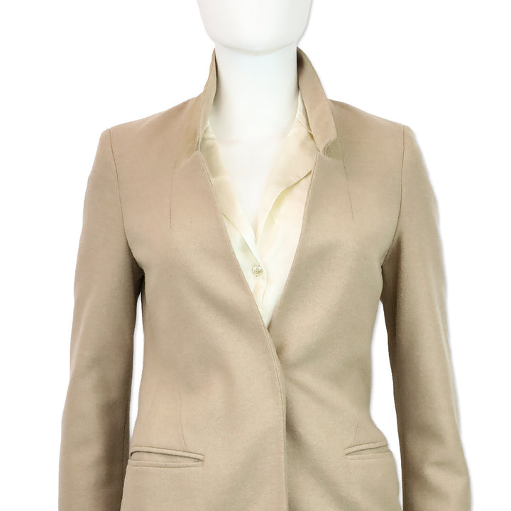 AllSaints Camel Wool Blend Lyla Italian Cloth Coat