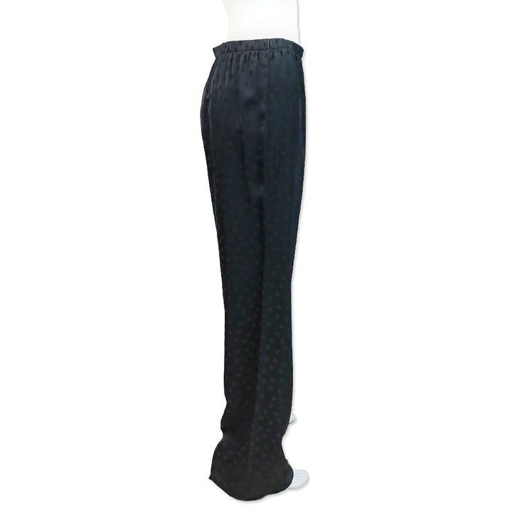 Anine Bing Black Dot Jacquard Satin Elain Pant