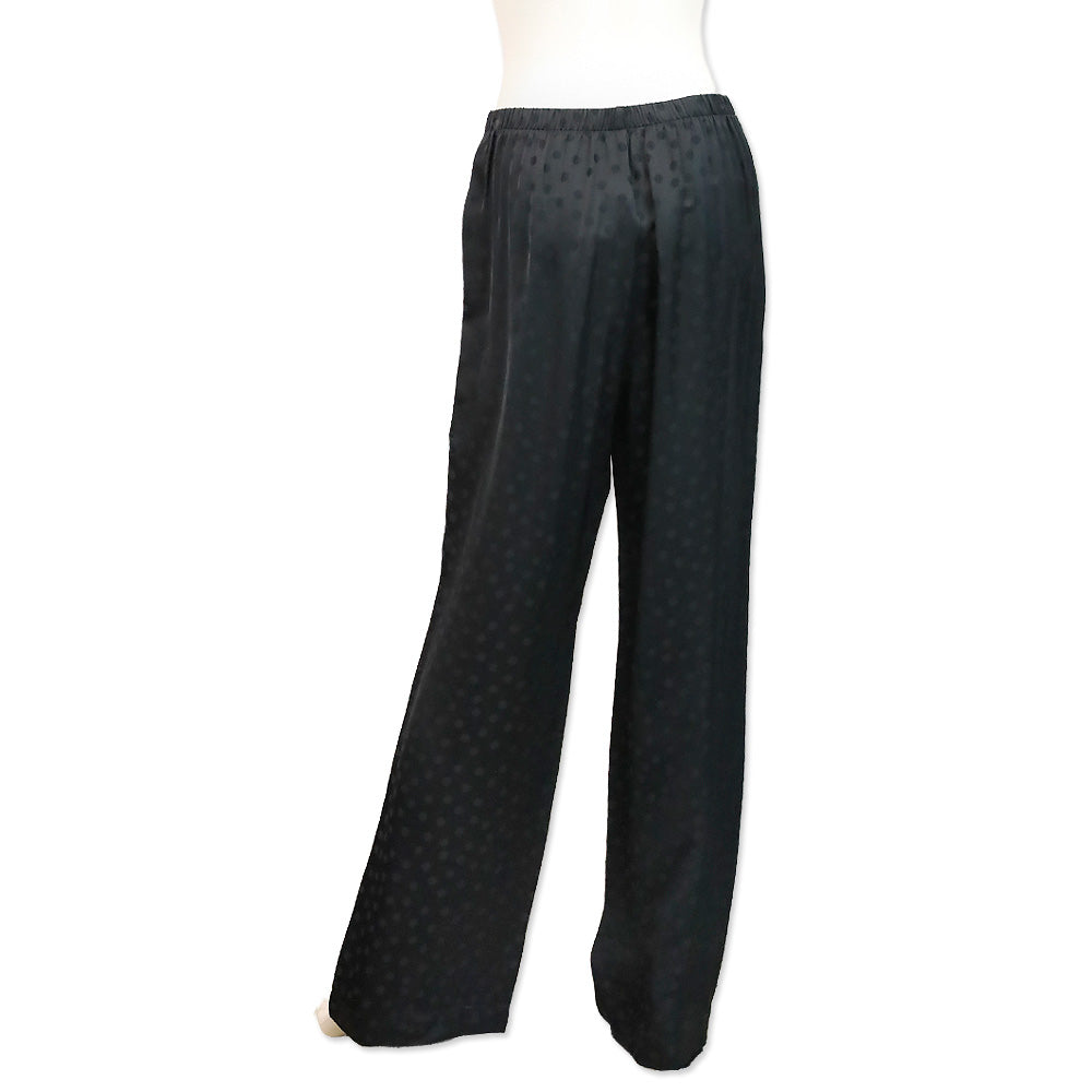 Anine Bing Black Dot Jacquard Satin Elain Pant