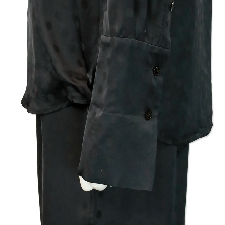 Anine Bing Black Dotted Satin Amanda Shirt