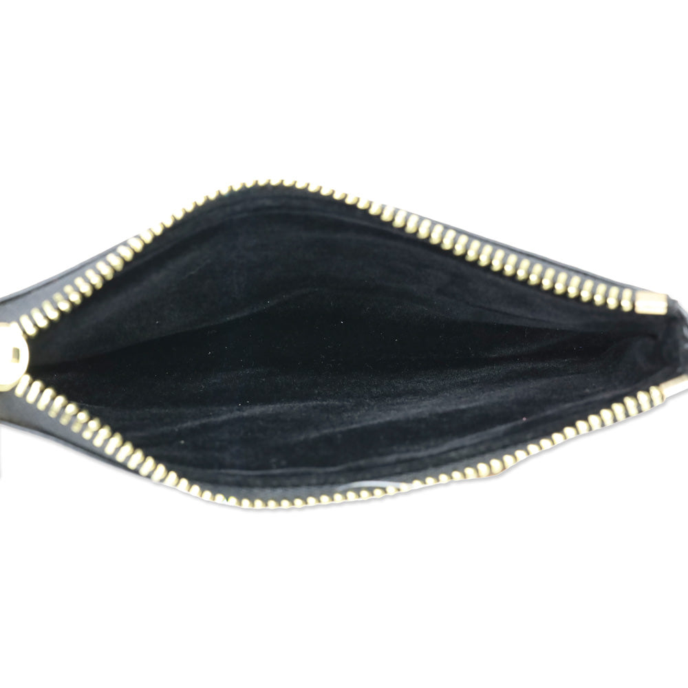 Anine Bing Black Grain Leather Zip Pouch